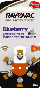 Rayovac Blueberry Hearing Aid Battery Size Orange 13